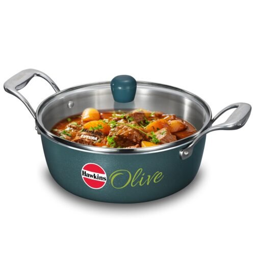 HAWKINS CASSEROLE OLIVE PRO TRI-PLY SS 22CM