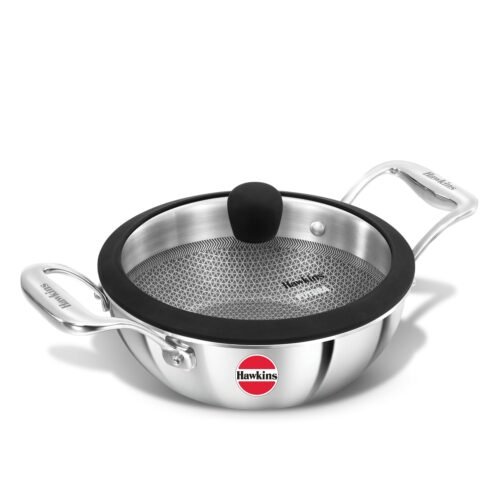 HAWKINS NON STICK KADHAI PRO TRI-PLY SS SHIELDED 18CM