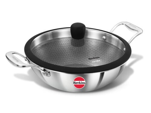 HAWKINS NON STICK KADHAI PRO TRI-PLY SS SHIELDED 26CM