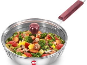 HAWKINS NON STICK FRYING PAN TRI-PLY SS W/L 22CM