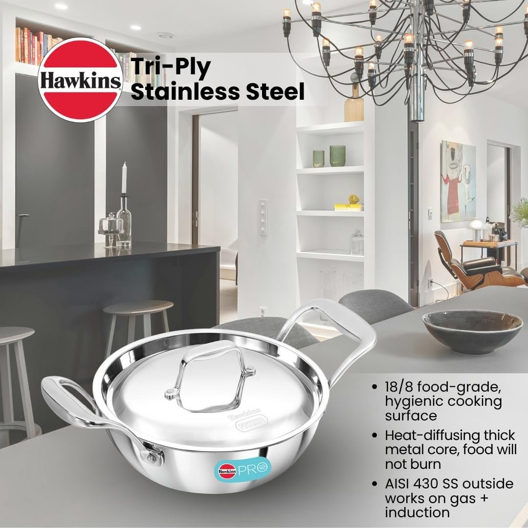 HAWKINS DEEP-FRY PAN PRO TRI-PLY 22CM - Image 2