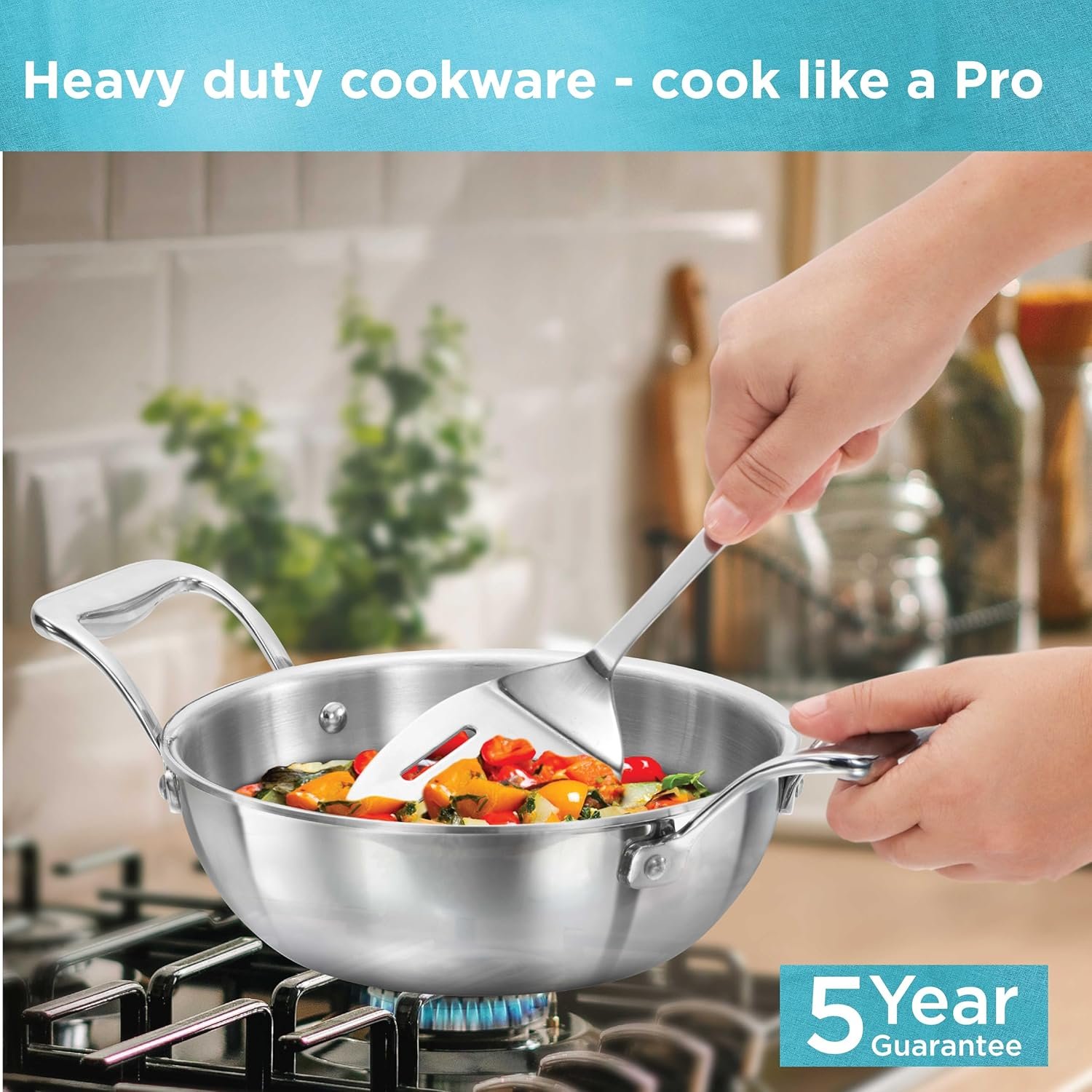 HAWKINS DEEP-FRY PAN PRO TRI-PLY 22CM - Image 3