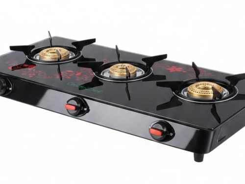 GREENCHEF BLISS GLASSTOP TRIPLE BURNER GAS STOVE