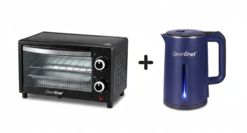 GREENCHEF COMBO ELECTRIC OTG 9L+GLITTER SS KETTLE 1.8L