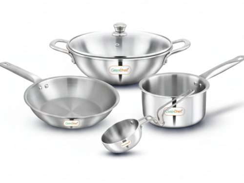 GREENCHEF SMART SET TRI-PLY COOKWARE COMBO (4 PC SET)