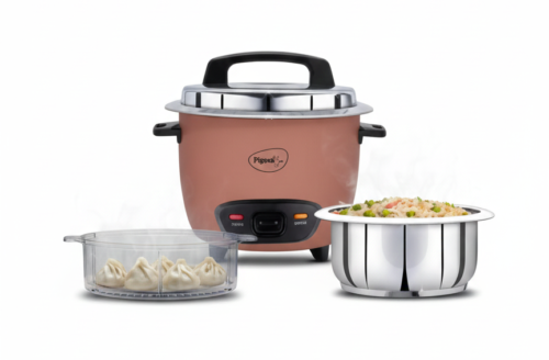 PIGEON ELECTRIC RICE COOKER INOX PRO WITH STEAMER – 1.8 LDX