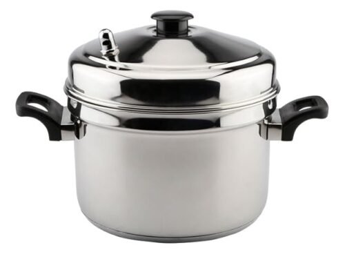 KESARIYA 23.5 CM SANDWICH IDLY POT WITH DULUXE IDLY PLATE (5 PLATE)