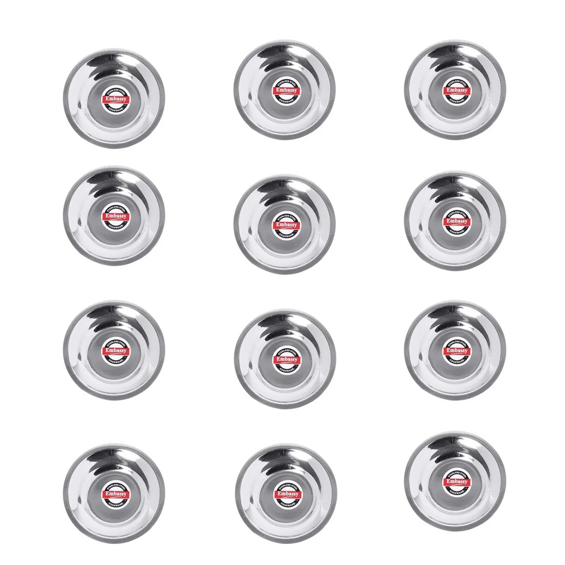 KESARIYA 8 CM GLASS COVER(SET OF 12)