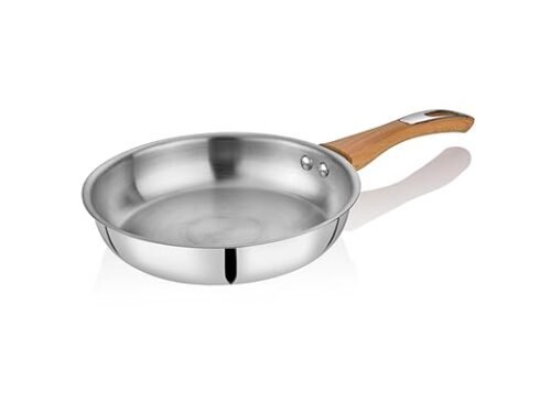 KESARIYA SS THICKPLY FRYPAN WOODEN HANDLE 700ml