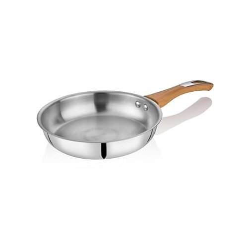 KESARIYA SS THICKPLY FRYPAN WOODEN HANDLE 700ml