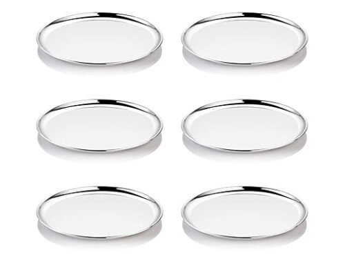 KESARIYA SS CHINA PLATE DELUXE(SET OF 6)