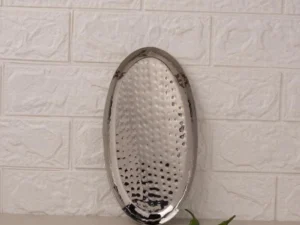 KESARIYA SS HAMMERED OVAL PLATE