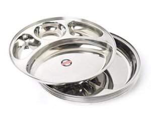 KESARIYA SS ROUND BHOJAN PLATE(4 IN 1)