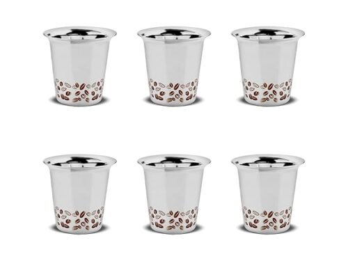 KESARIYA SS AROMA COFFEE GLASS (SET OF 6)