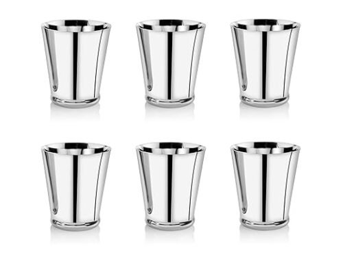 KESARIYA SS TAPER GLASS PLAIN(SET OF 6)