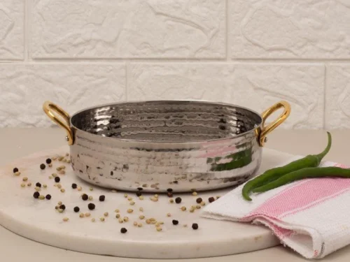KESARIYA SS SERVING KADAI KADAI OVAL HAMMERED