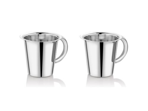 KESARIYA SS 22G RAMPATRA GLASS WITH HANDLE(SET OF 4)