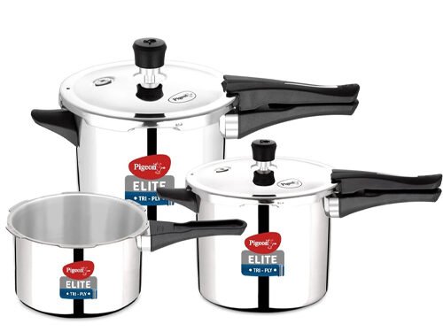 PIGEON ELITE SHINE TRIO COMBI 3PLY 2+3+5L COOKER