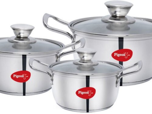 PIGEON SS CONICAL CASSEROLE 3 PC NON-IB GIFT