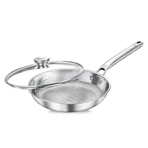 PRESTIGE TRIPLY DESIGNER COOKWARE FRY PAN 24CM WITH GLASS LID