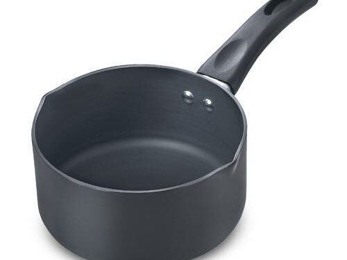 PRESTIGE HARD ANODISED COOKWARE WITHOUT INDUCTION BASE SAUCE PAN 16CM WITHOUT LID