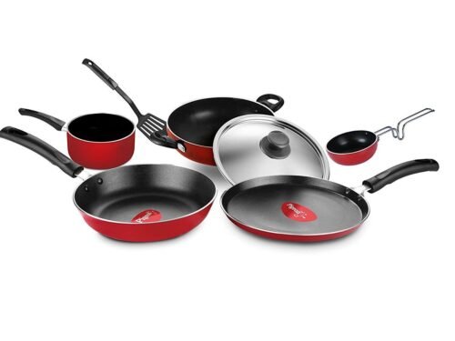 PIGEON CHEF DELIGHT GIFT SET 7PCS - NONIB - RED