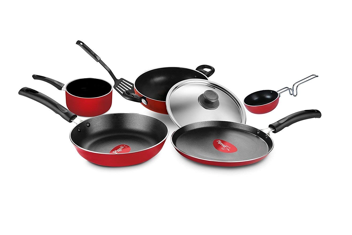 PIGEON CHEF DELIGHT GIFT SET 7PCS - NONIB - RED