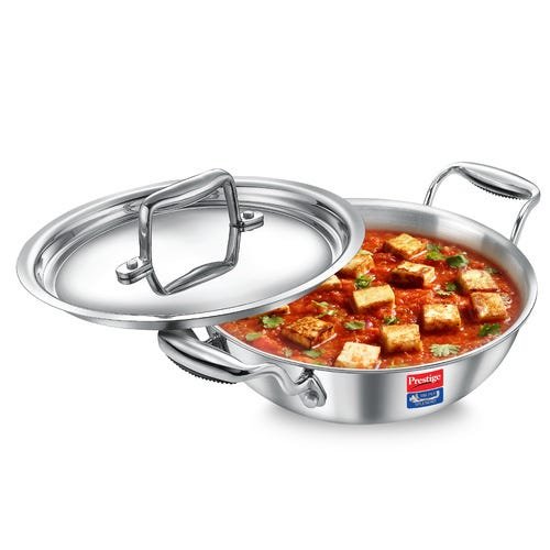 PRESTIGE TRIPLY SPLENDID COOKWARE KADAI WITH LID 18CM