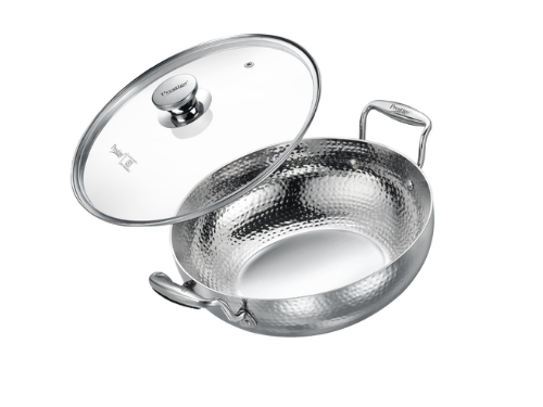 PRESTIGE TRIPLY HAMMERED COOKWARE DEEP KADAI 24CM