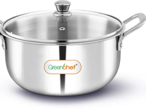 GREENCHEF TRIPLY COOKEARES FUSION CASSEROLE WITH GLASS LID 18CM