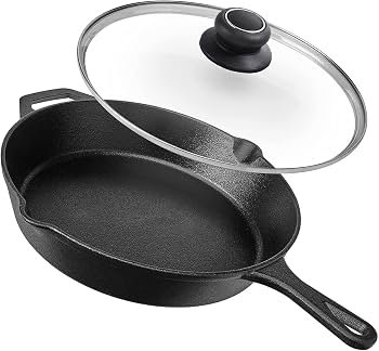GREENCHEF CAST IRON COOKWARE CLAVIS LIGHTWEIGHT FRYPAN 240MM WITH GLASS LID