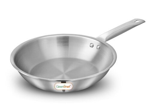 GREENCHEF TRIPLY COOKEARES FUSION FRYPAN 24CM WITH GLASS LID
