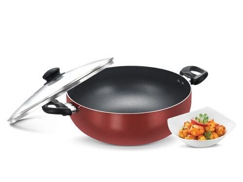 PRESTIGE OMEGA DELUXE COOKWARE DEEP KADAI 30CM WITH GLASS LID