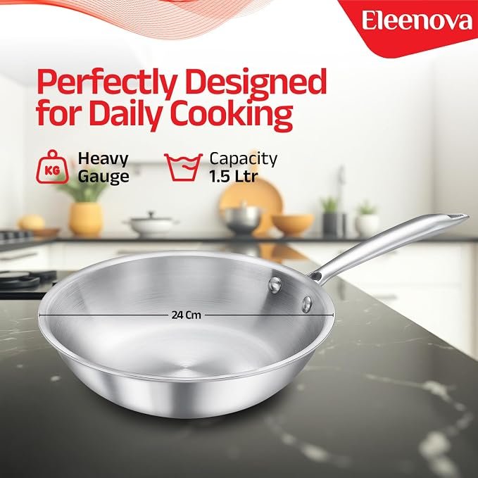 ELEENOVA TRYPLY FRY PAN 260MM - Image 3