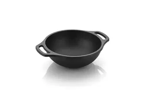 GREENCHEF CAST IRON COOKWARE ZESTO KADAI 240MM W/GL