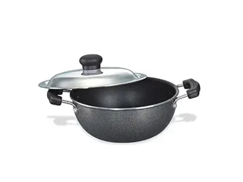 PRESTIGE OMEGA SELECT PLUS COOKWARE FLAT BASE KADAI 25CM WITH LID