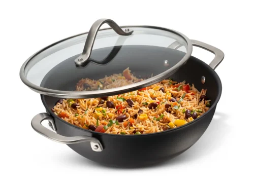 TRAMONTINA HERITAGE KADAI WITH GLASS LID 26CM