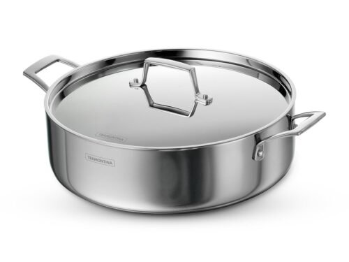 TRAMONTINA AEION CASSEROLE/BIRYANI POT WITH SS LID 34CM