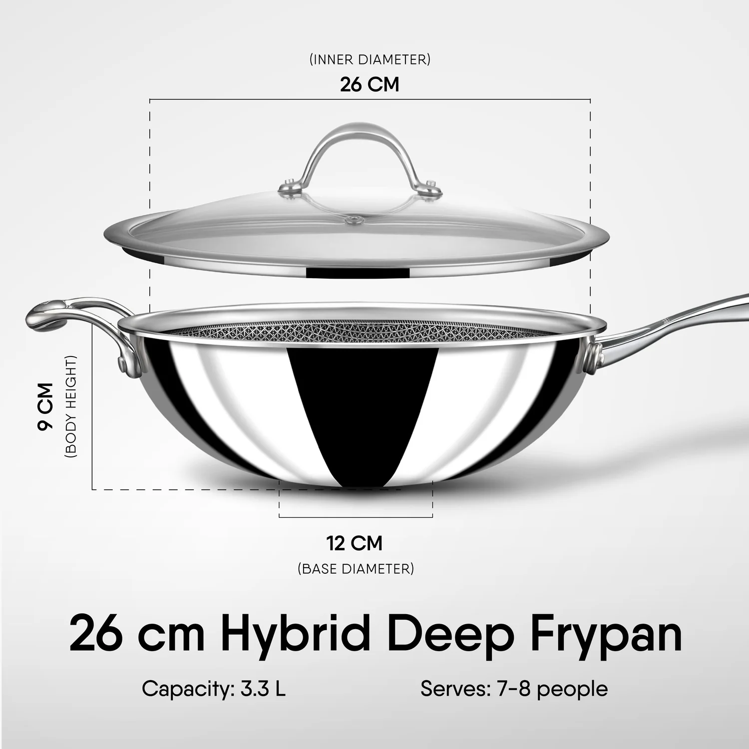 STAHL DEEP FRYPAN ARTISAN HYBRID HEXARIDGE 26CM - Image 6