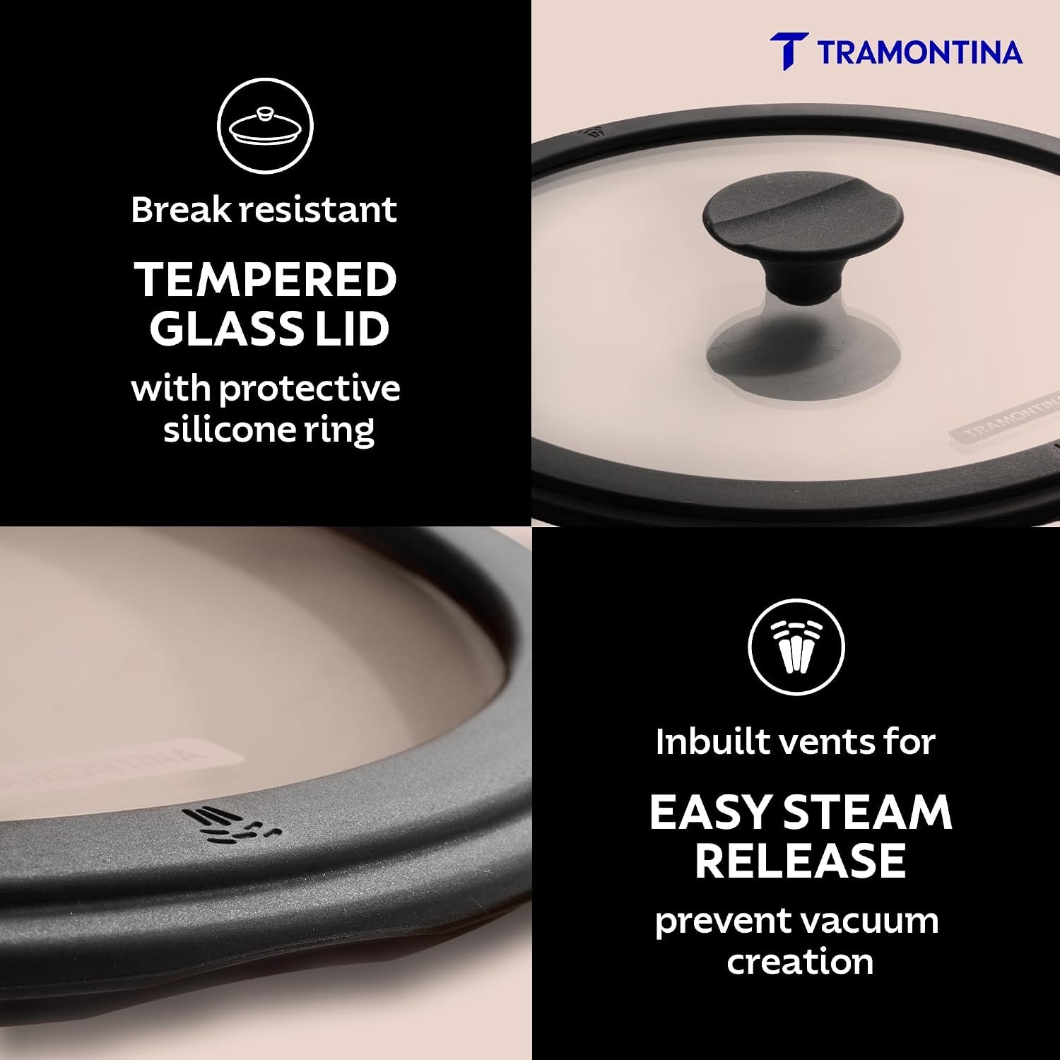 TRAMONTINA TITANEX CASSEROLE WITH GLASS LID 24CM - Image 7