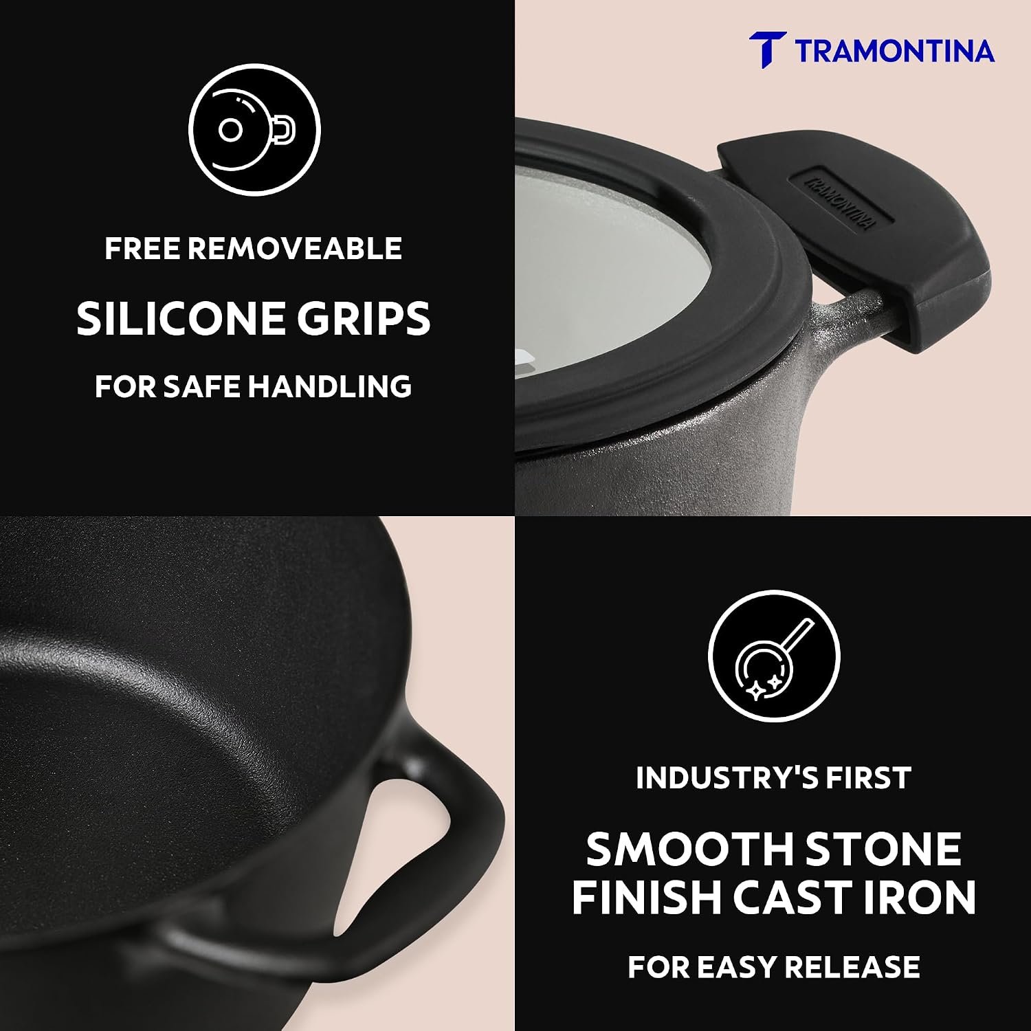 TRAMONTINA TITANEX CASSEROLE WITH GLASS LID 24CM - Image 6