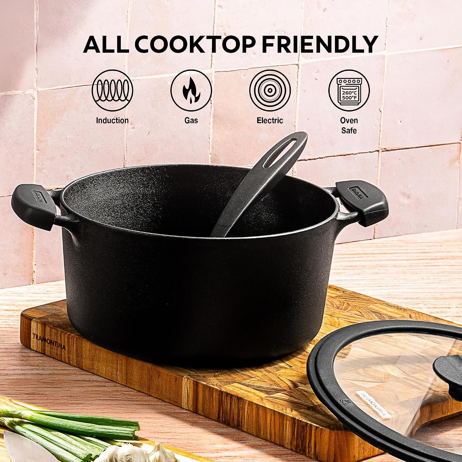 TRAMONTINA TITANEX CASSEROLE WITH GLASS LID 24CM - Image 8
