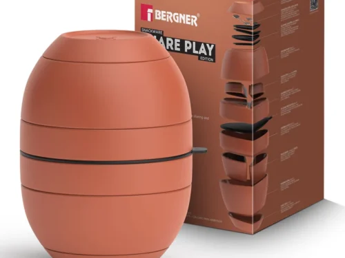 BERGNER SHARE PLAY STONEWARE 19PC SHARE SNACK SET CLAY ORANGE