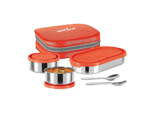 MILTON SOFTLINE LUNCH BOX CUBITE TIFFIN(SET OF 2)
