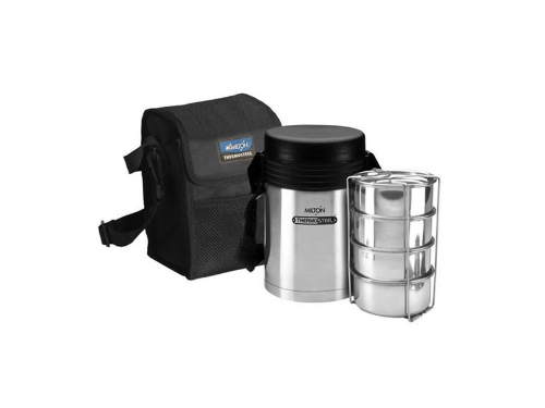 MILTON SS TIFFIN TUSCANY 4 THERMOSTEEL TIFFIN WITH PLAIN