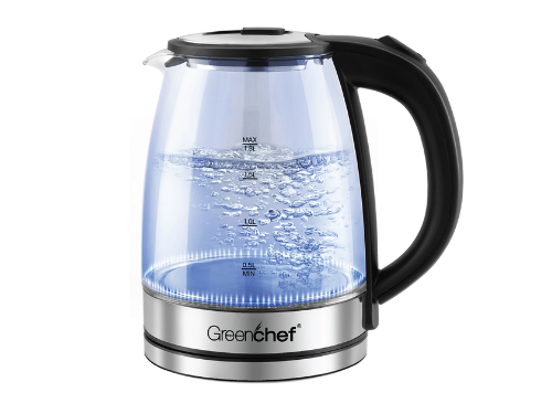 GREENCHEF ELECTRICAL AURA GLASS KETTLE 1.8LTR