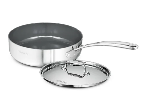 TRAMONTINA FUSAO EX+ DEEP SAUTE PAN WITH SS LID 24CM